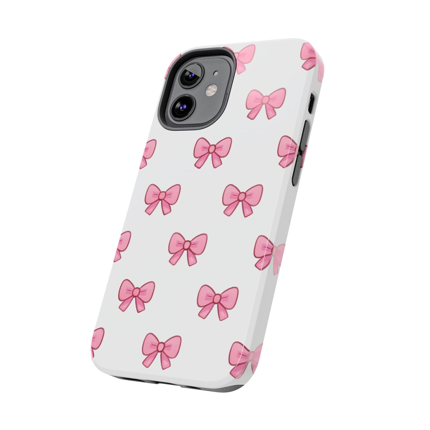 Cute Pink Bow Phone Cases, Tough Phone Cases for Girls, Stylish Phone Covers, Gift for Birthday or Special Occasion, Fashion Accessories