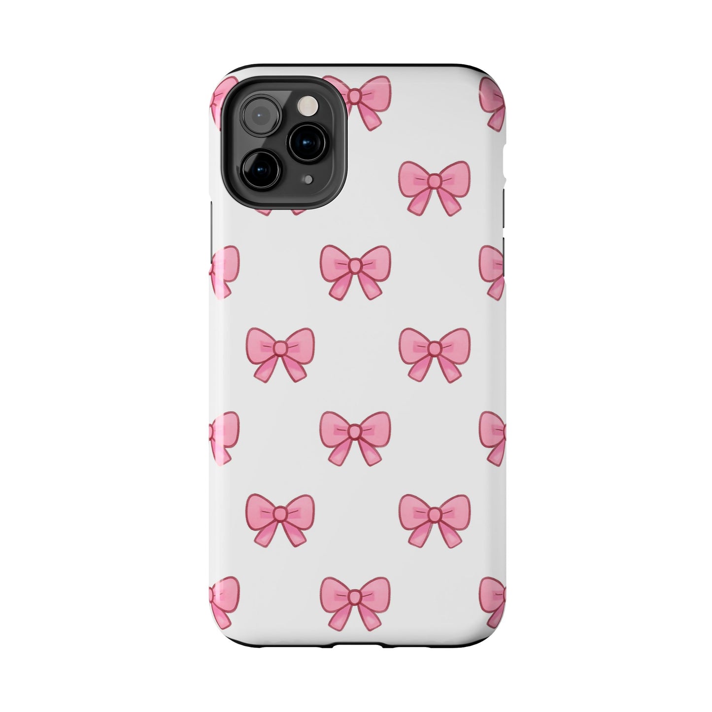 Cute Pink Bow Phone Cases, Tough Phone Cases for Girls, Stylish Phone Covers, Gift for Birthday or Special Occasion, Fashion Accessories