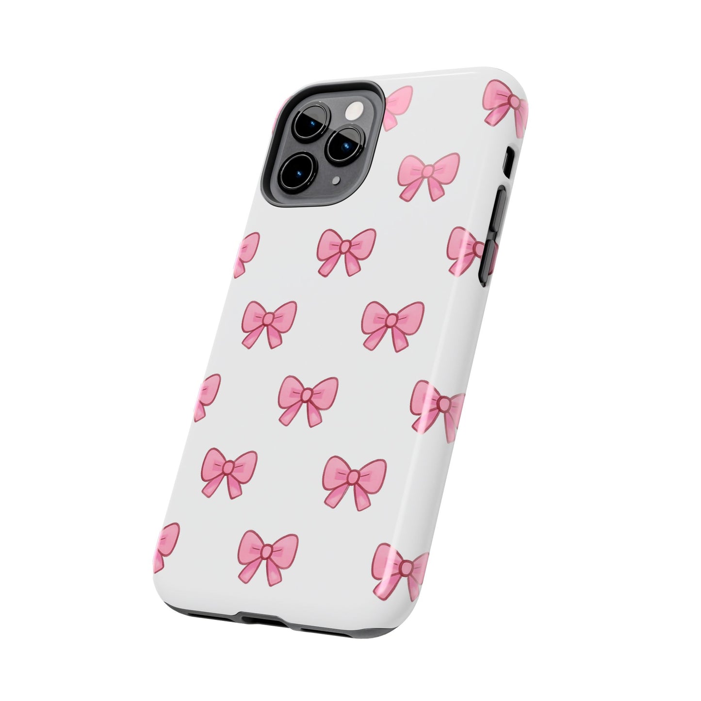 Cute Pink Bow Phone Cases, Tough Phone Cases for Girls, Stylish Phone Covers, Gift for Birthday or Special Occasion, Fashion Accessories
