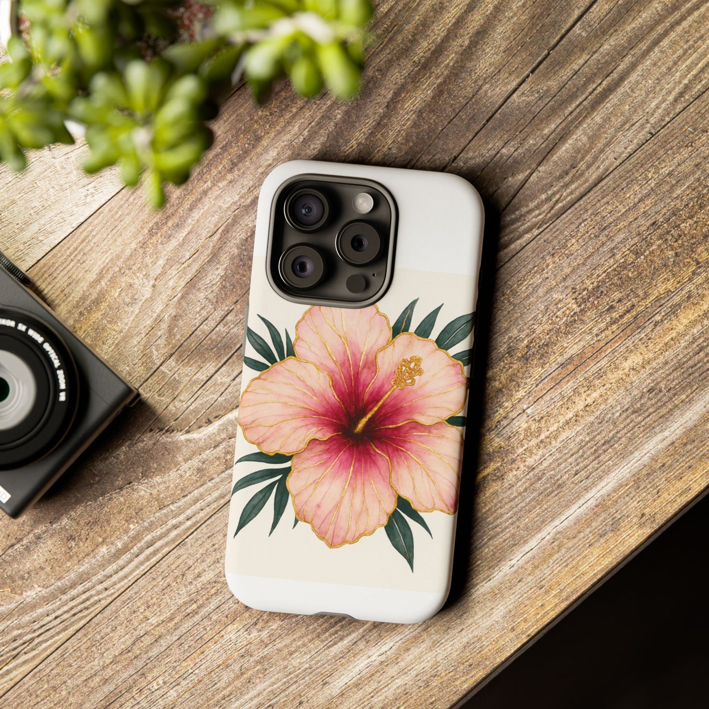 Hibiscus Flower Phone Case | Tropical Floral Design, Tough Phone Cover, Summer Vibes, Gift for Nature Lovers, Birthday Present