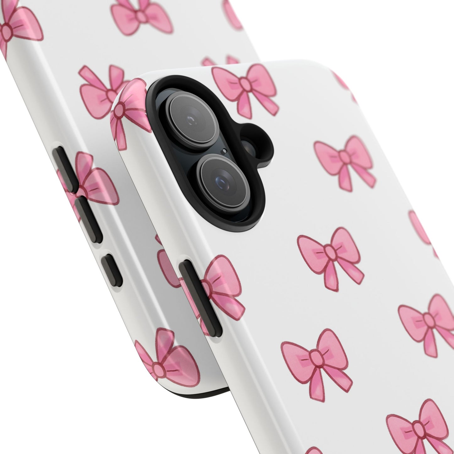 Cute Pink Bow Phone Cases, Tough Phone Cases for Girls, Stylish Phone Covers, Gift for Birthday or Special Occasion, Fashion Accessories