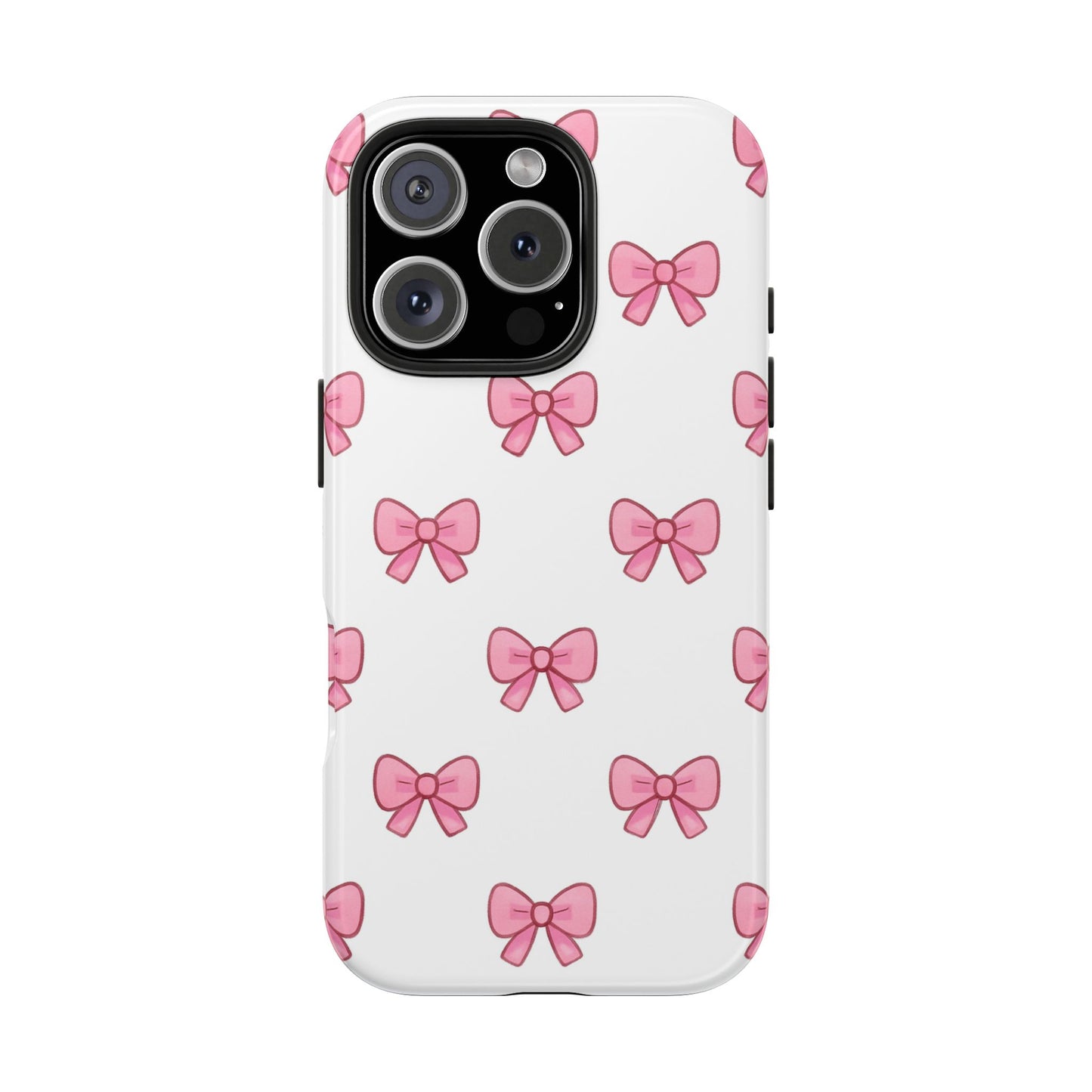 Cute Pink Bow Phone Cases, Tough Phone Cases for Girls, Stylish Phone Covers, Gift for Birthday or Special Occasion, Fashion Accessories