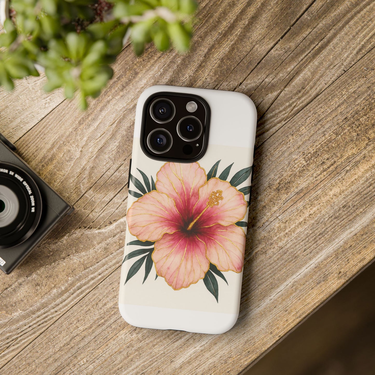 Hibiscus Flower Phone Case | Tropical Floral Design, Tough Phone Cover, Summer Vibes, Gift for Nature Lovers, Birthday Present