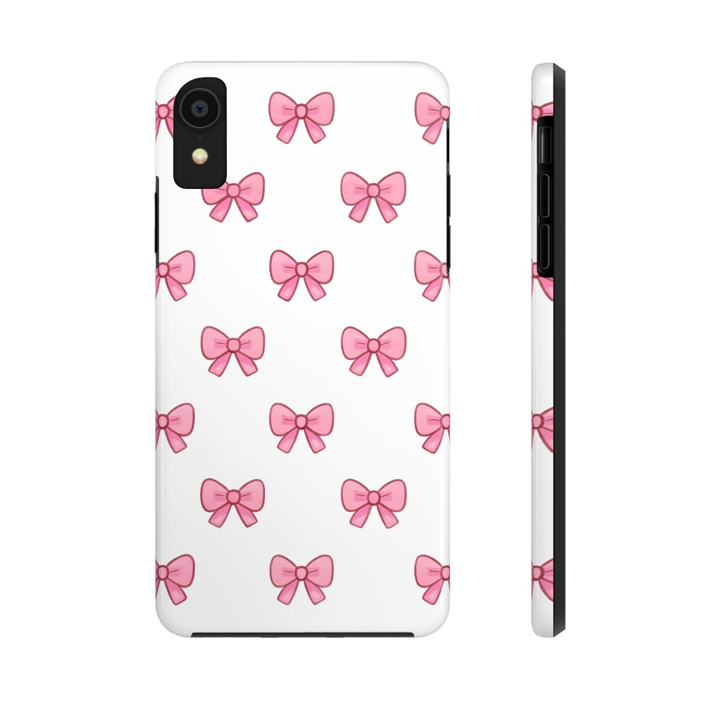 Cute Pink Bow Phone Cases, Tough Phone Cases for Girls, Stylish Phone Covers, Gift for Birthday or Special Occasion, Fashion Accessories