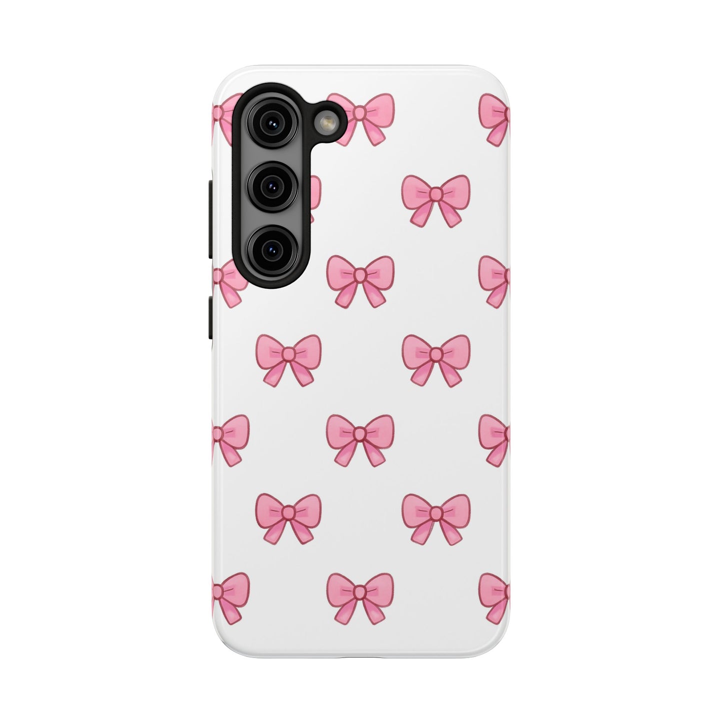 Cute Pink Bow Phone Cases, Tough Phone Cases for Girls, Stylish Phone Covers, Gift for Birthday or Special Occasion, Fashion Accessories